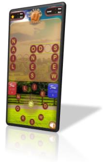 Picture of a phone showing the game 4 Letters Across